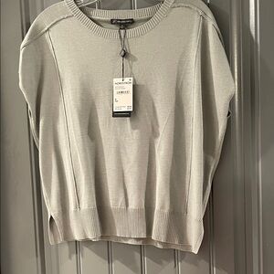 Nordstrom Light Gray Crewneck Pullover Sweater
